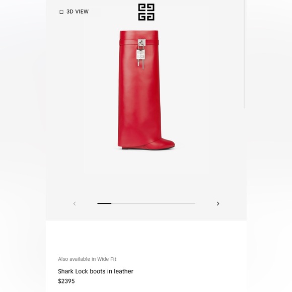 Red Givenchy Shark Boots - Picture 6 of 7